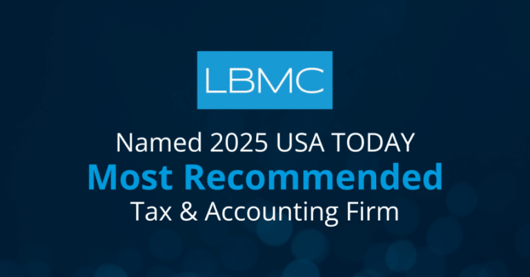 LBMC Named 2025 USA TODAY Most Recommended Tax and Accounting Firm